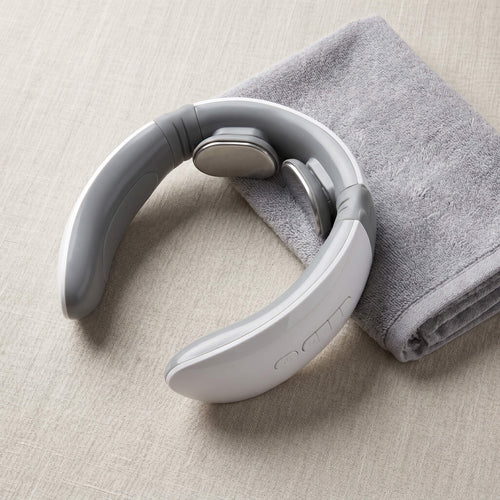 U-shaped white EMS neck massager