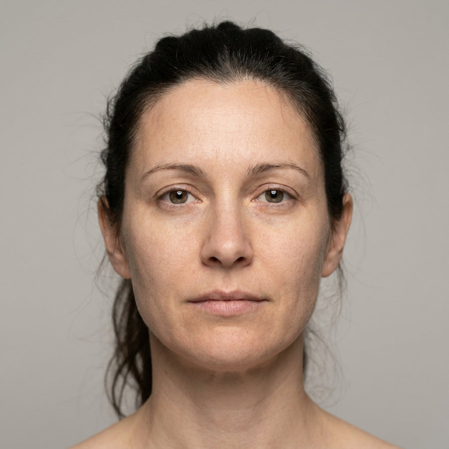 Skin contour before starting the routine
